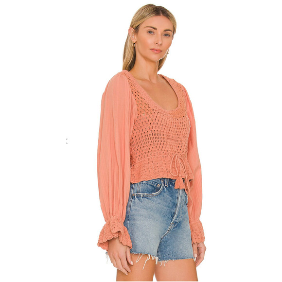 Free People Megan Crotchet Top - Picture 3 of 9